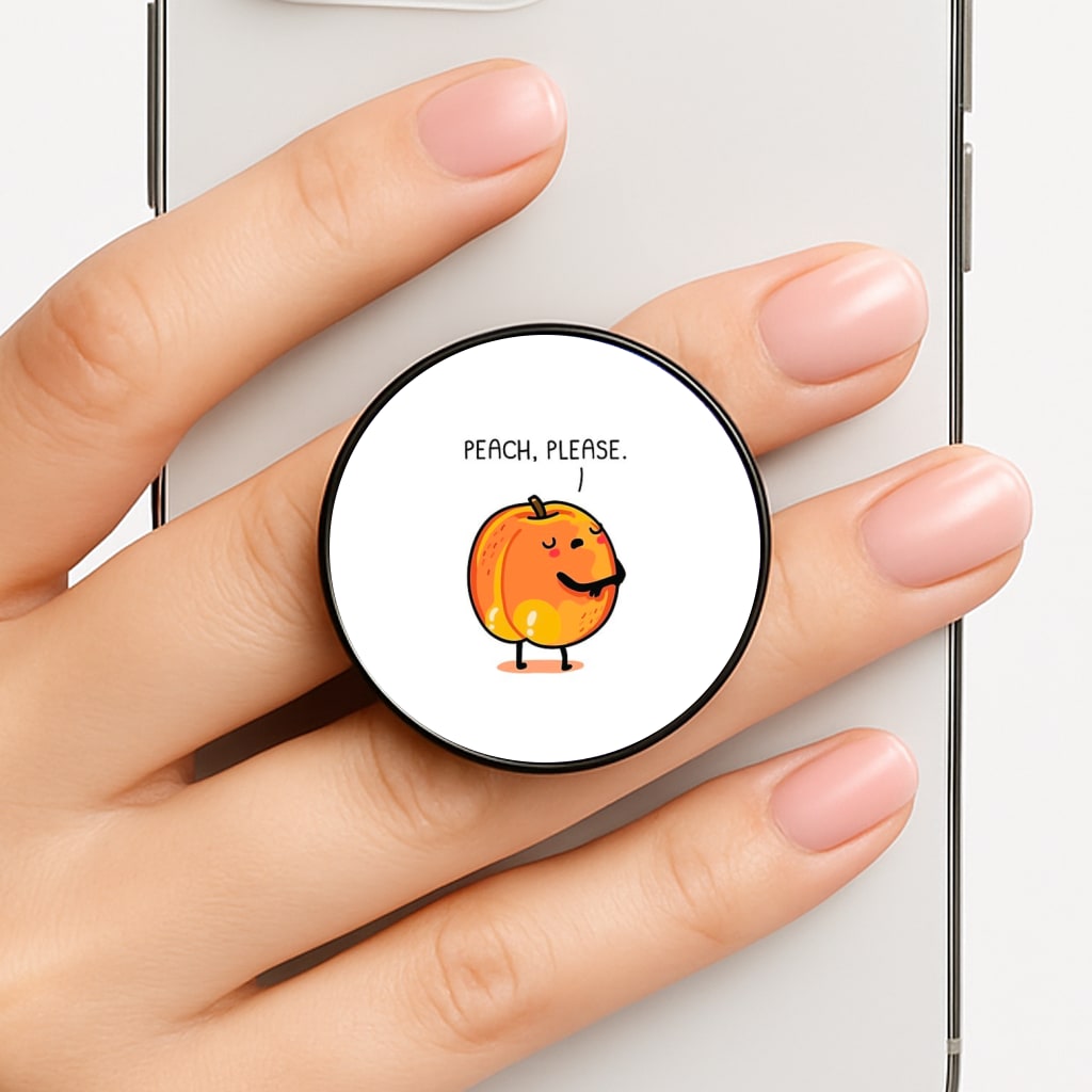 Peach, Please - Funny Pun FunGrip