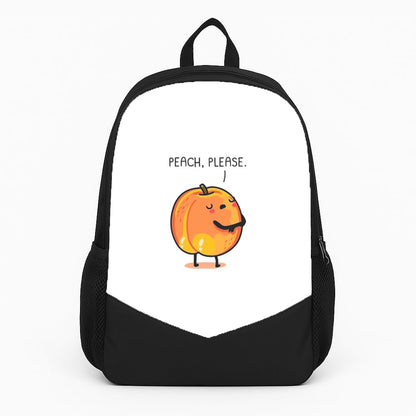 Peach, Please - Funny Pun Large Backpack