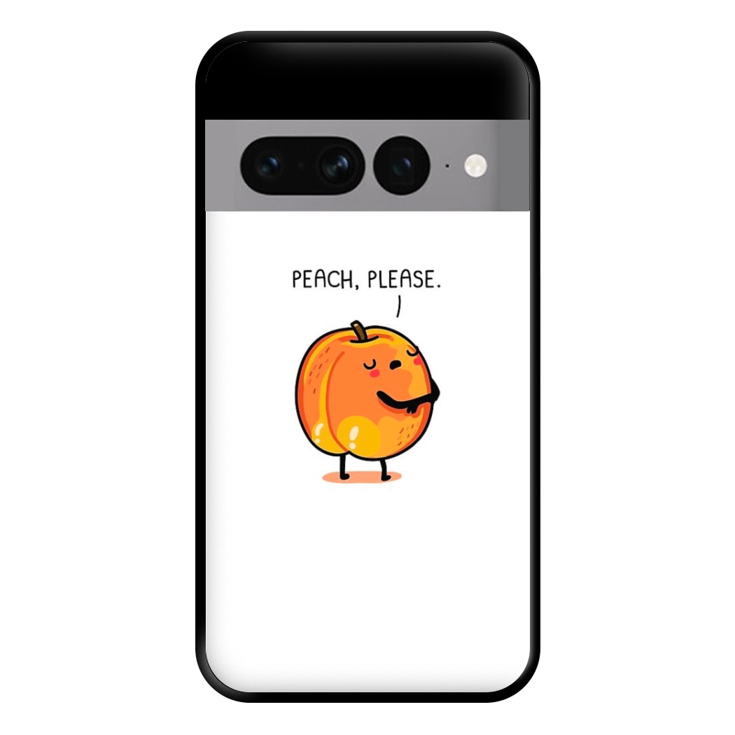 Peach, Please - Funny Pun Phone Case for Google Pixel 7 Pro