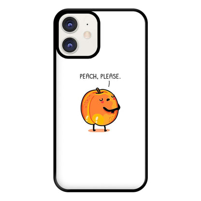 Peach, Please - Funny Pun Phone Case for iPhone 12 / 12 Pro