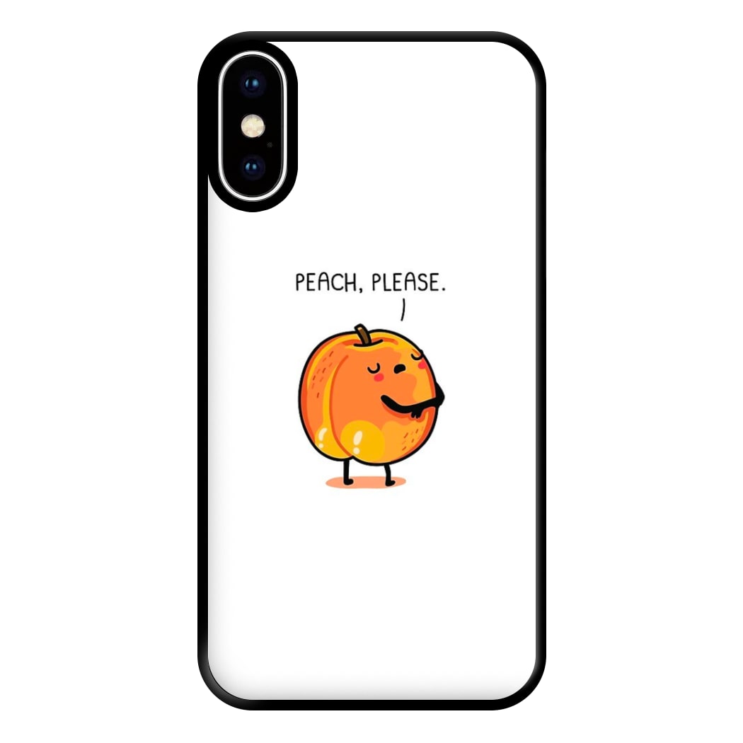 Peach, Please - Funny Pun Phone Case for iPhone XS Max