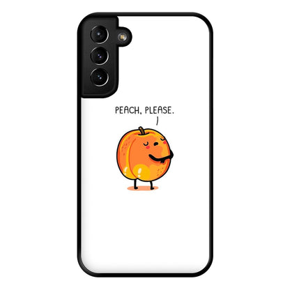 Peach, Please - Funny Pun Phone Case for Galaxy S21 Plus