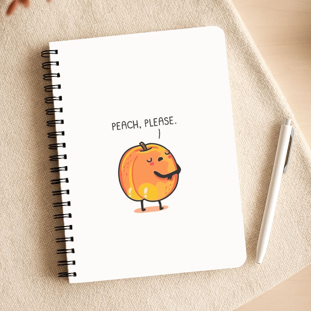 Peach, Please - Funny Pun Notepad