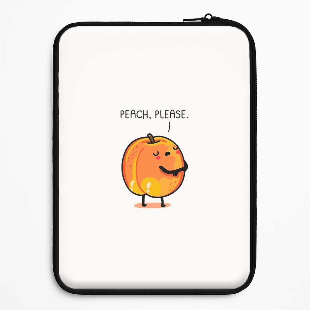 Peach, Please - Funny Pun Laptop Sleeve