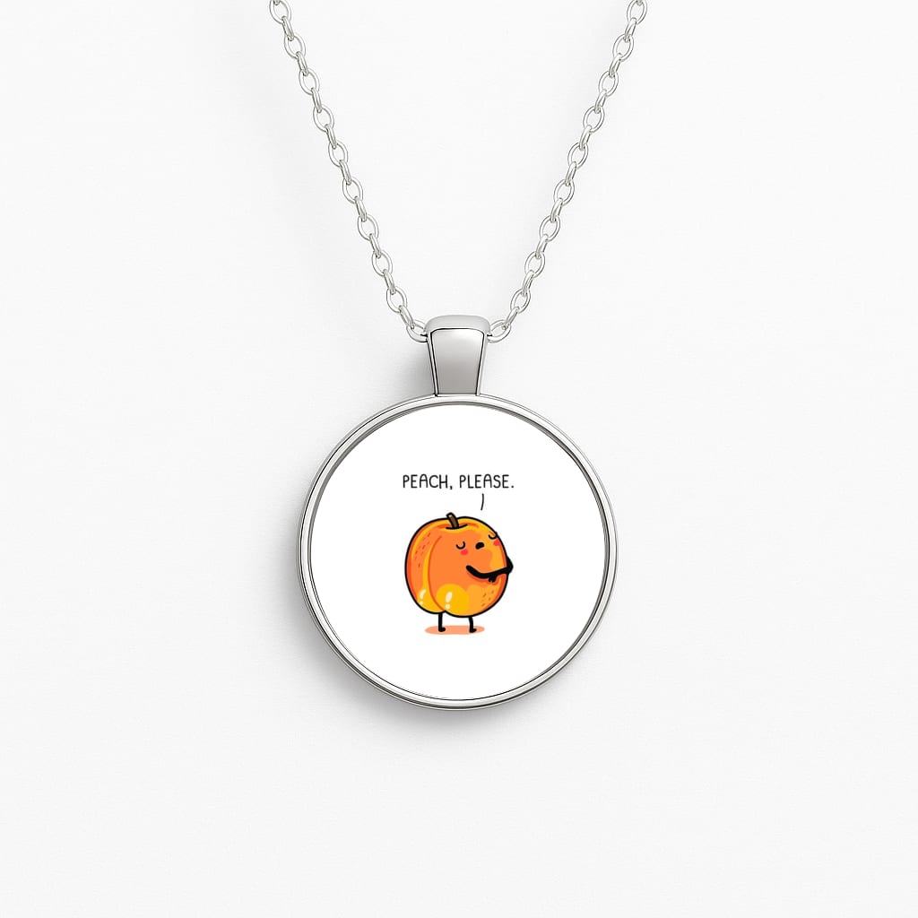 Peach, Please - Funny Pun Necklace