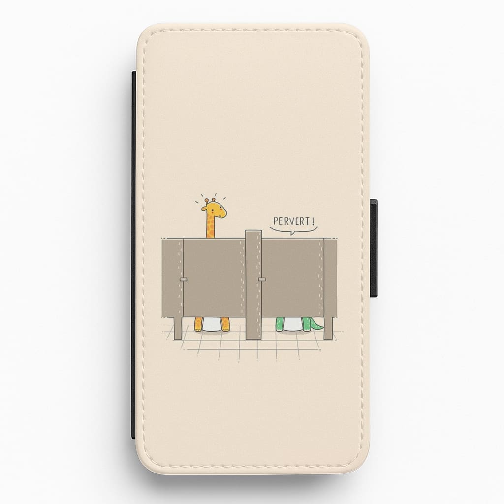 Pervert  - Funny Pun Flip Wallet Phone Case