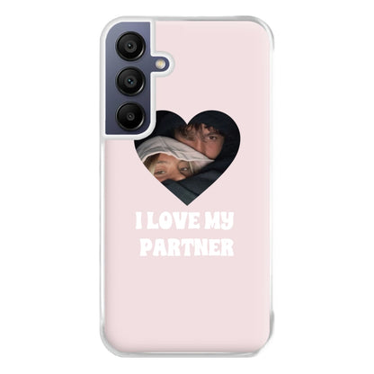 I Love My Partner - Personalised Couples Phone Case for Galaxy A16