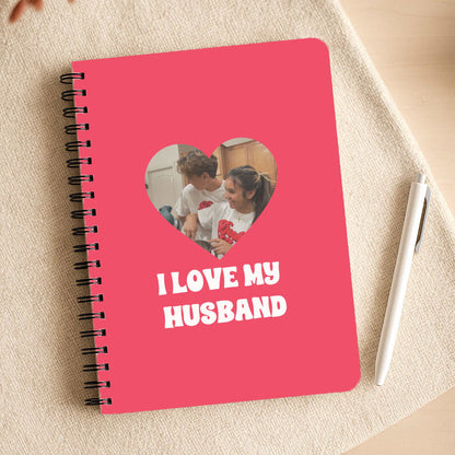 I Love My Husband - Personalised Couples Notepad