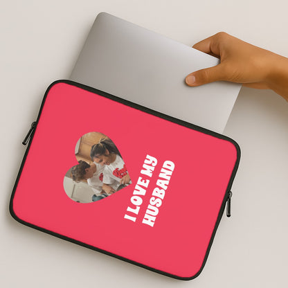 I Love My Husband - Personalised Couples MacBook Case
