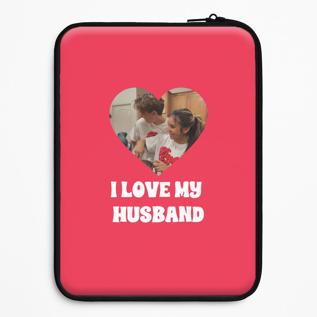 I Love My Husband - Personalised Couples Universal Laptop Sleeve