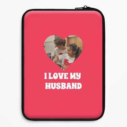 I Love My Husband - Personalised Couples Universal Laptop Sleeve