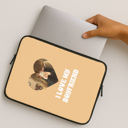 I Love My Boyfriend - Personalised Couples MacBook Case