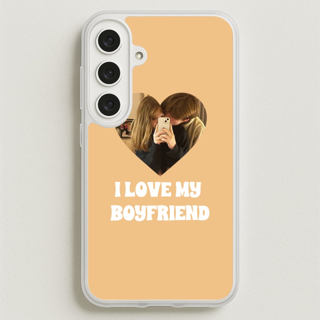 I Love My Boyfriend - Personalised Couples Phone Case for Galaxy S25FE