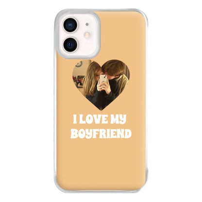 I Love My Boyfriend - Personalised Couples Phone Case for iPhone 12 Mini