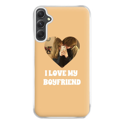 I Love My Boyfriend - Personalised Couples Phone Case for Galaxy A54