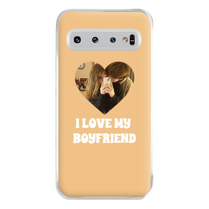 I Love My Boyfriend - Personalised Couples Phone Case for Galaxy S10 Plus