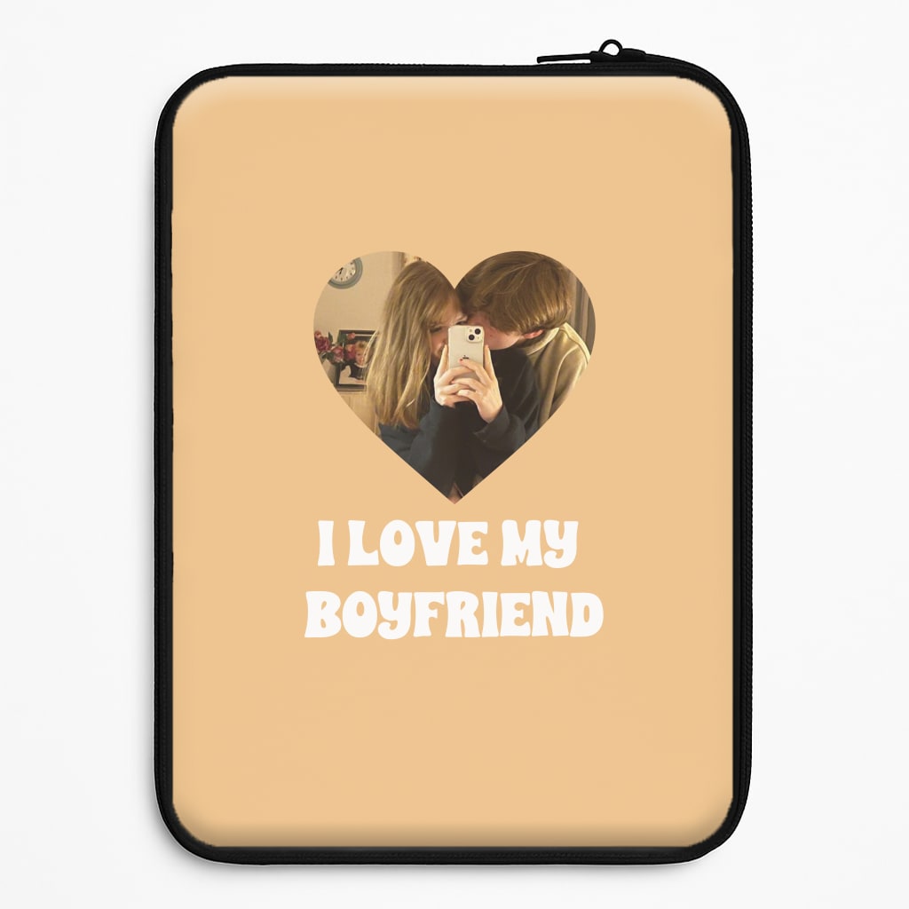 I Love My Boyfriend - Personalised Couples Laptop Sleeve