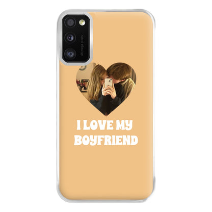 I Love My Boyfriend - Personalised Couples Phone Case for Galaxy A41