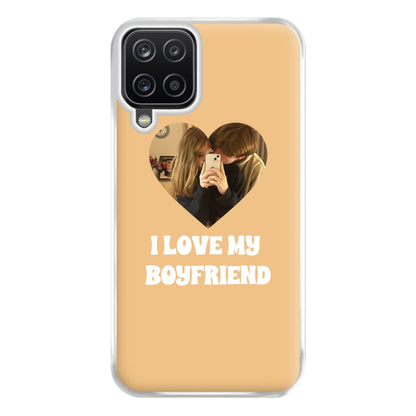 I Love My Boyfriend - Personalised Couples Phone Case for Galaxy A12