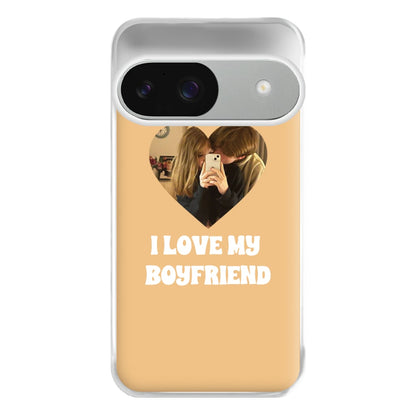 I Love My Boyfriend - Personalised Couples Phone Case for Google Pixel 9 / 9 Pro