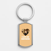 I Love My Boyfriend - Personalised Couples Luxury Keyring 1