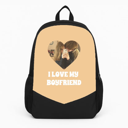 I Love My Boyfriend - Personalised Couples Backpack