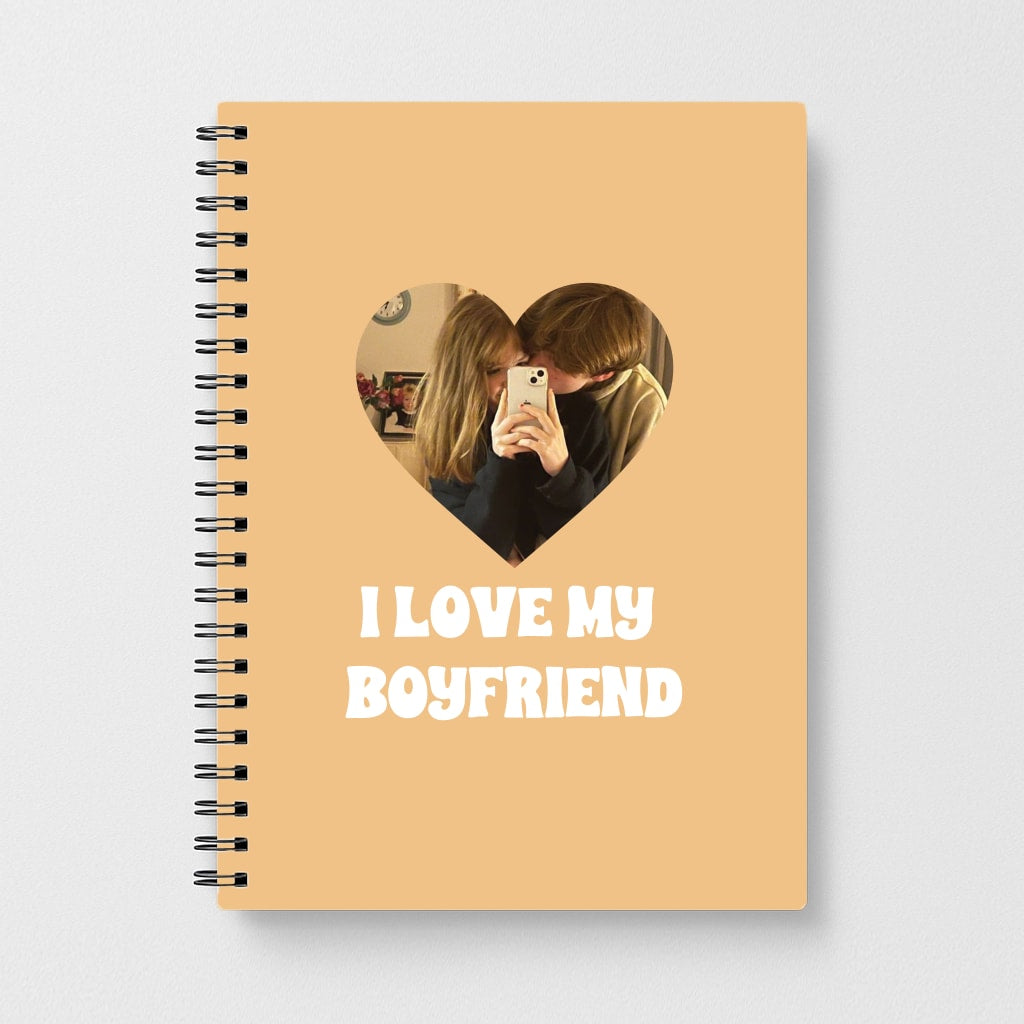 I Love My Boyfriend - Personalised Couples Notebook