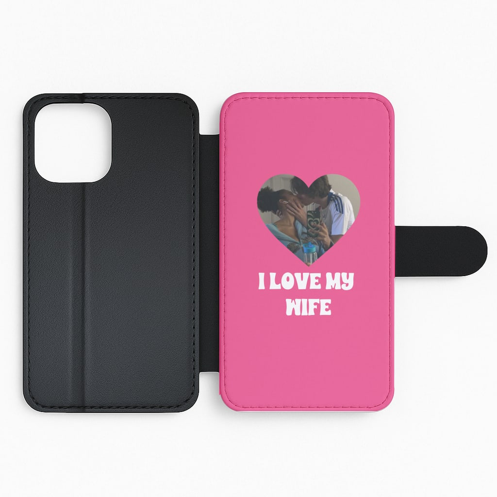I Love My Wife - Personalised Couples Flip Phone Case
