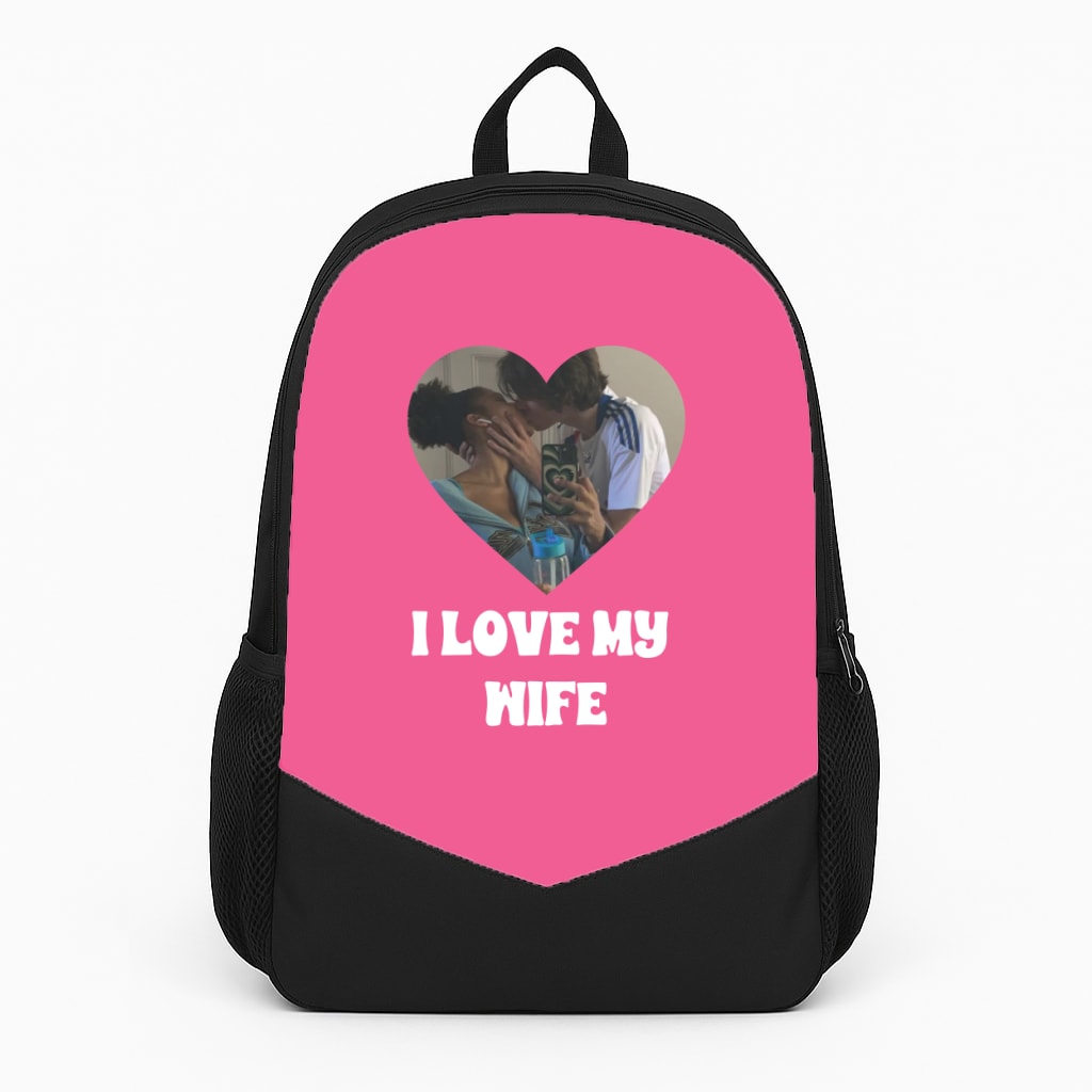 I Love My Wife - Personalised Couples Backpack