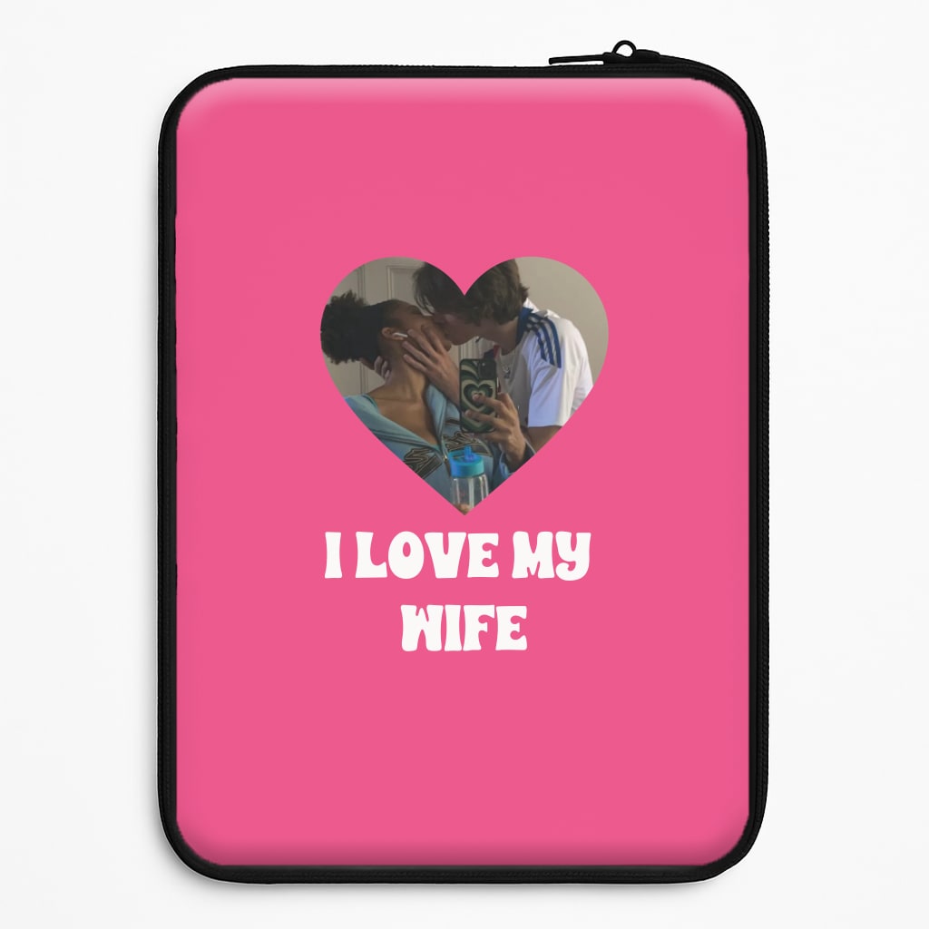 I Love My Wife - Personalised Couples Universal Laptop Sleeve