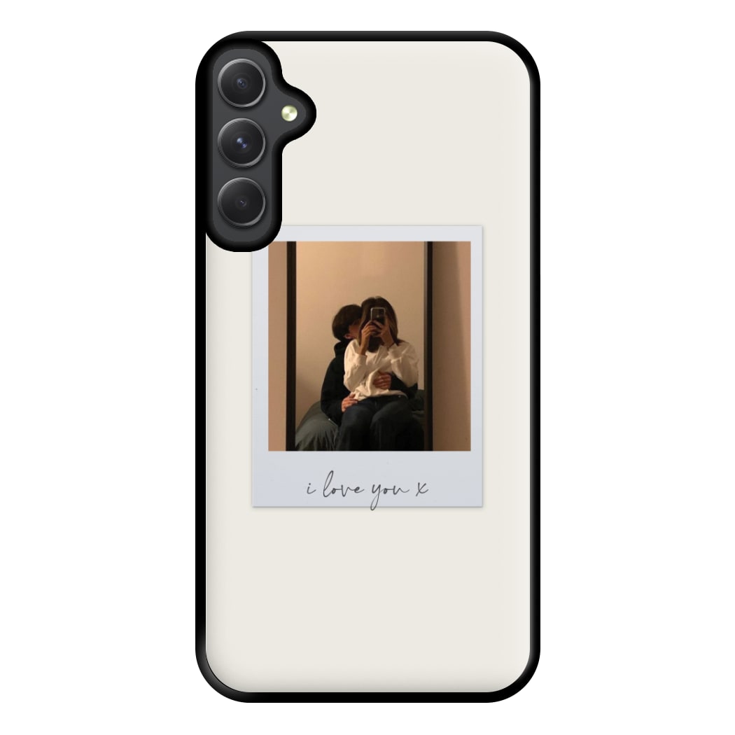 I Love You Polaroid - Personalised Couples Phone Case for Galaxy A14