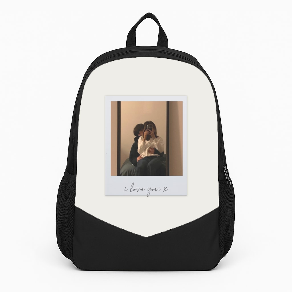 I Love You Polaroid - Personalised Couples Backpack