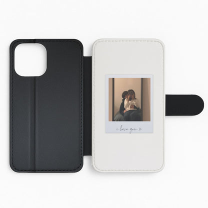 I Love You Polaroid - Personalised Couples Flip Phone Case