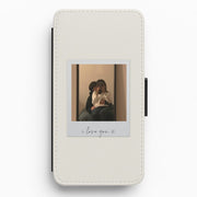 I Love You Polaroid - Personalised Couples Flip / Wallet Phone Case 1