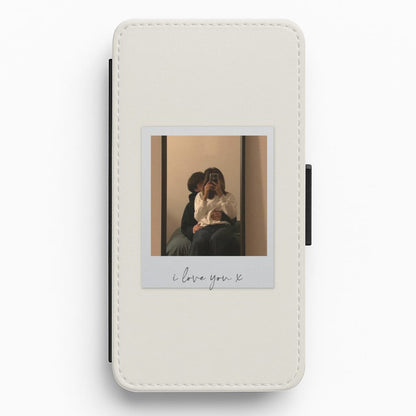 I Love You Polaroid - Personalised Couples Flip / Wallet Phone Case