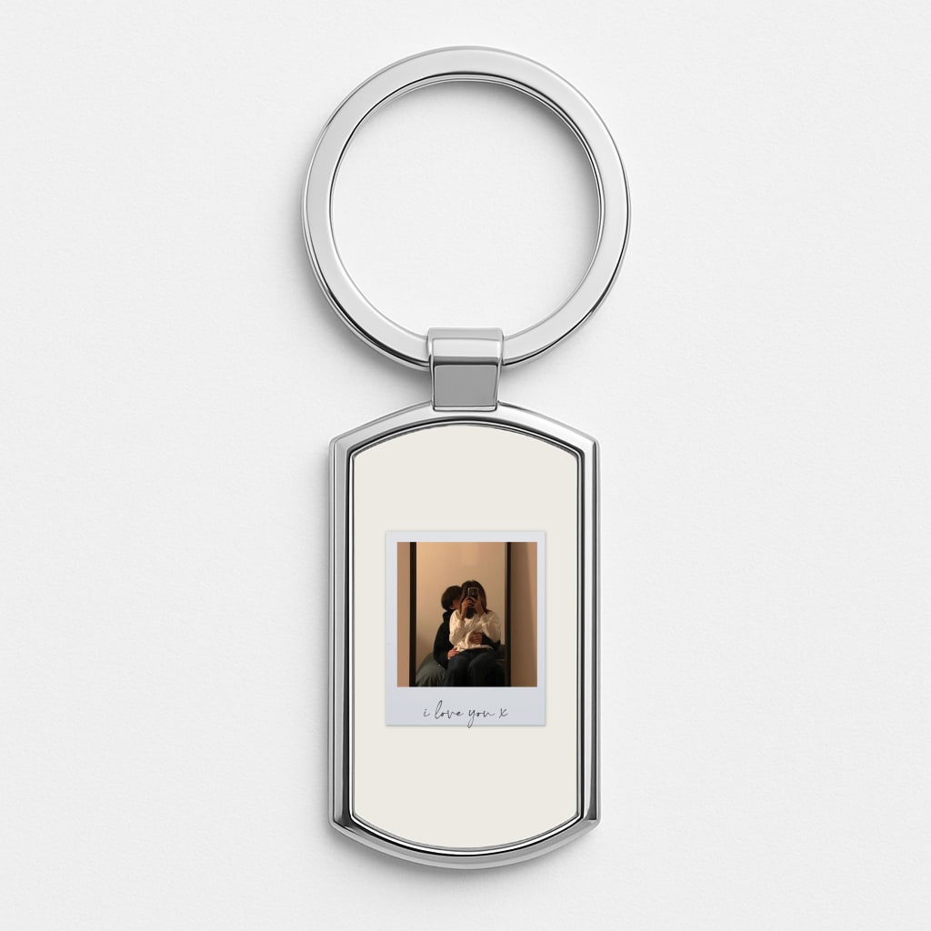 I Love You Polaroid - Personalised Couples Luxury Keyring