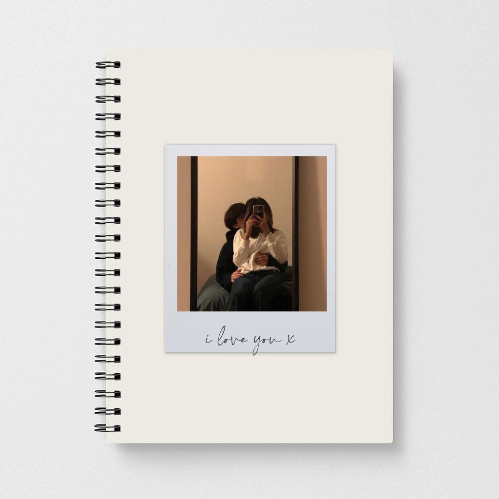 I Love You Polaroid - Personalised Couples Notebook