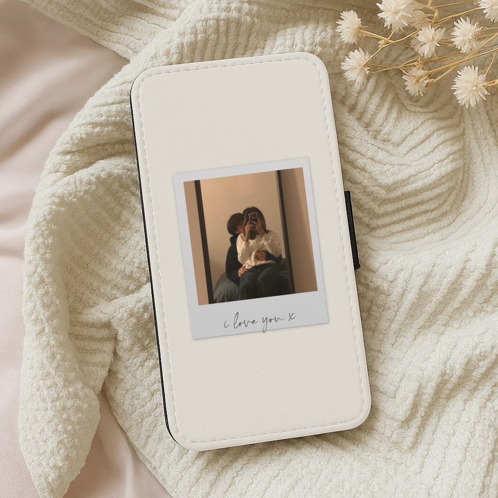 I Love You Polaroid - Personalised Couples Wallet Phone Case