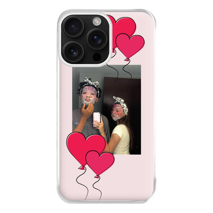 Heart Balloons - Personalised Couples Phone Case for iPhone 16 Pro Max