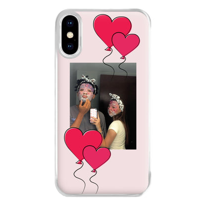 Heart Balloons - Personalised Couples Phone Case for iPhone XS Max