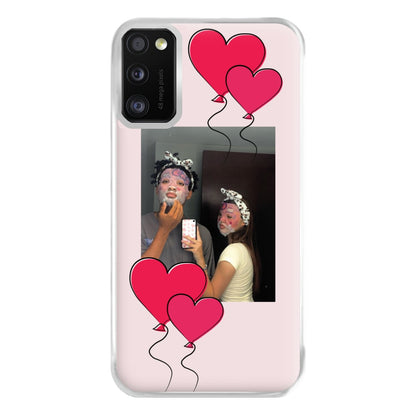 Heart Balloons - Personalised Couples Phone Case for Galaxy A41