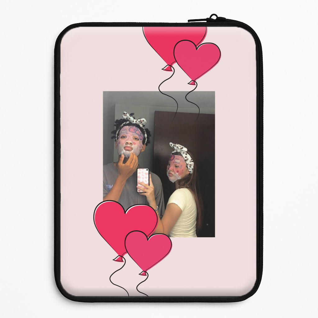 Heart Balloons - Personalised Couples Laptop Sleeve