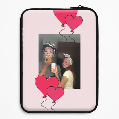 Heart Balloons - Personalised Couples Universal Laptop Sleeve