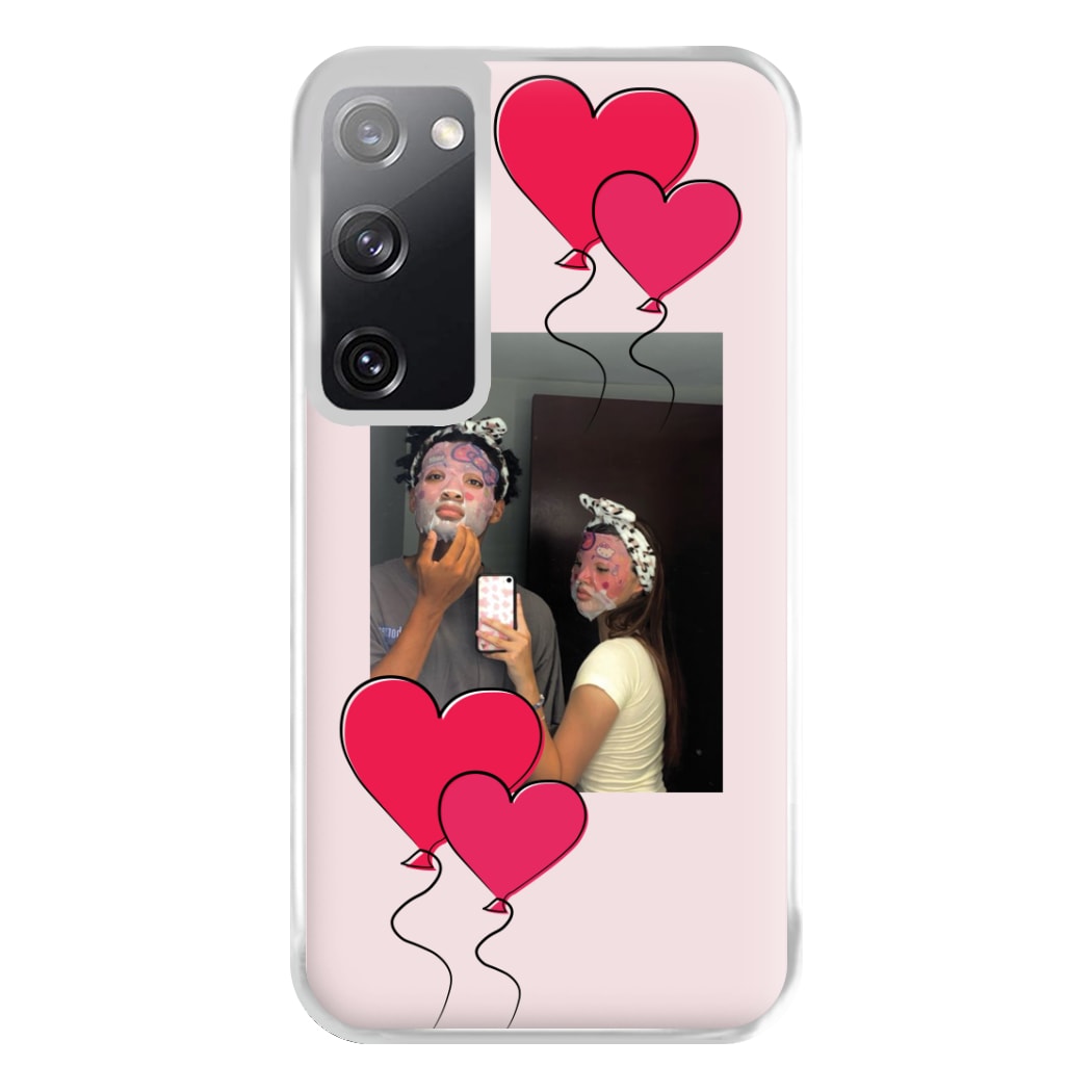 Heart Balloons - Personalised Couples Phone Case for Galaxy S20