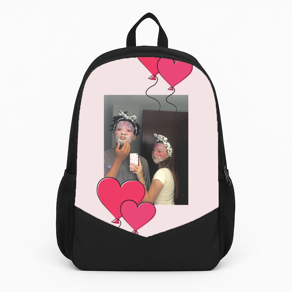Heart Balloons - Personalised Couples Backpack