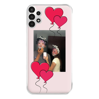 Heart Balloons - Personalised Couples Phone Case for Galaxy A13