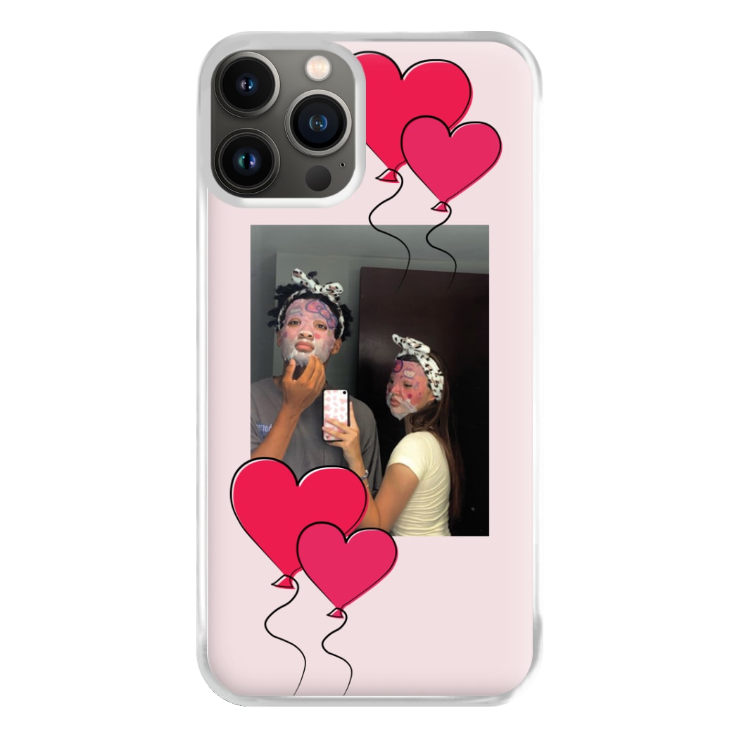 Heart Balloons - Personalised Couples Phone Case for iPhone 11 Pro Max