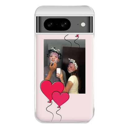 Heart Balloons - Personalised Couples Phone Case for Google Pixel 8