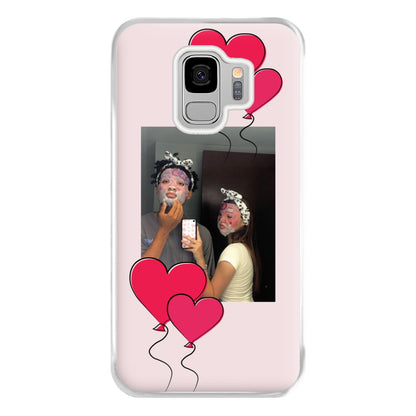 Heart Balloons - Personalised Couples Phone Case for Galaxy S9 Plus