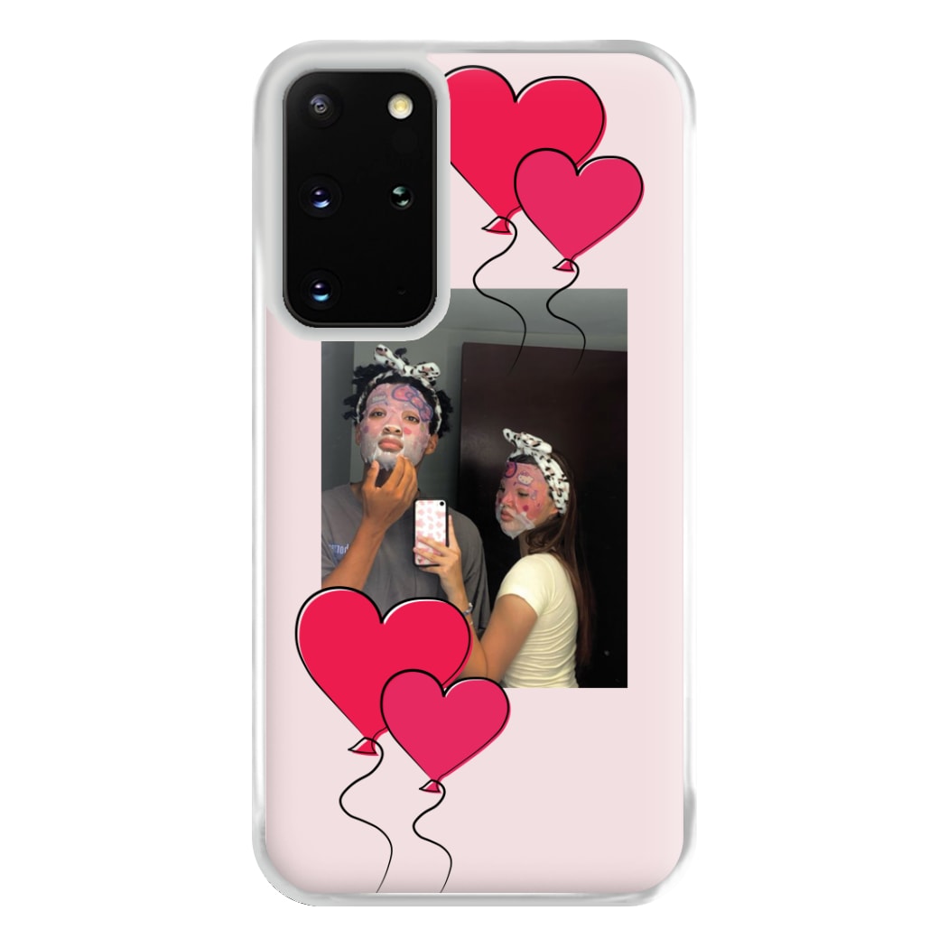 Heart Balloons - Personalised Couples Phone Case for Galaxy S20 Plus